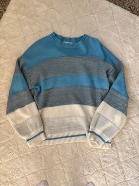 Blue Stripe Crewneck Sweater